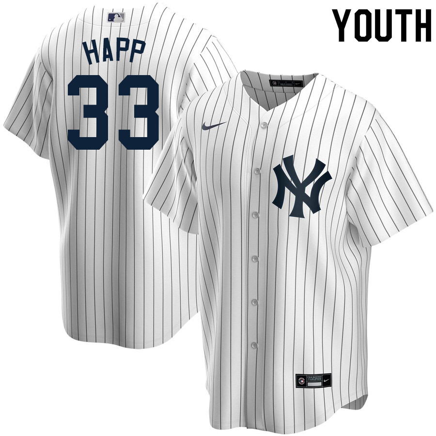 2020 Nike Youth #33 J.A. Happ New York Yankees Baseball Jerseys Sale-White